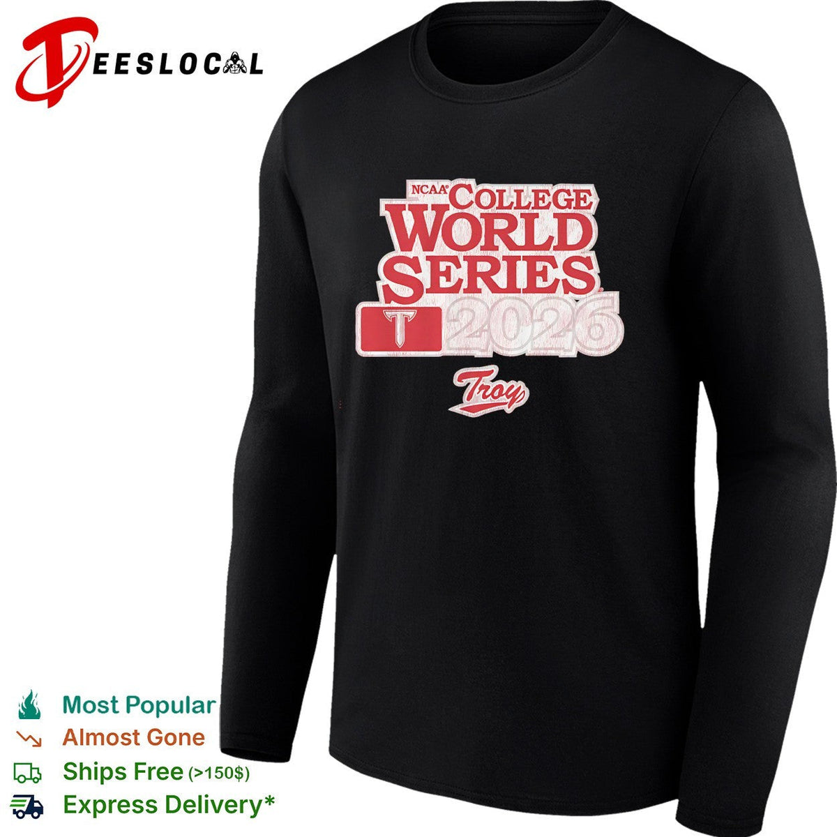 Troy Trojans Baseball 2026 NCAA College World Series shirt Unisex