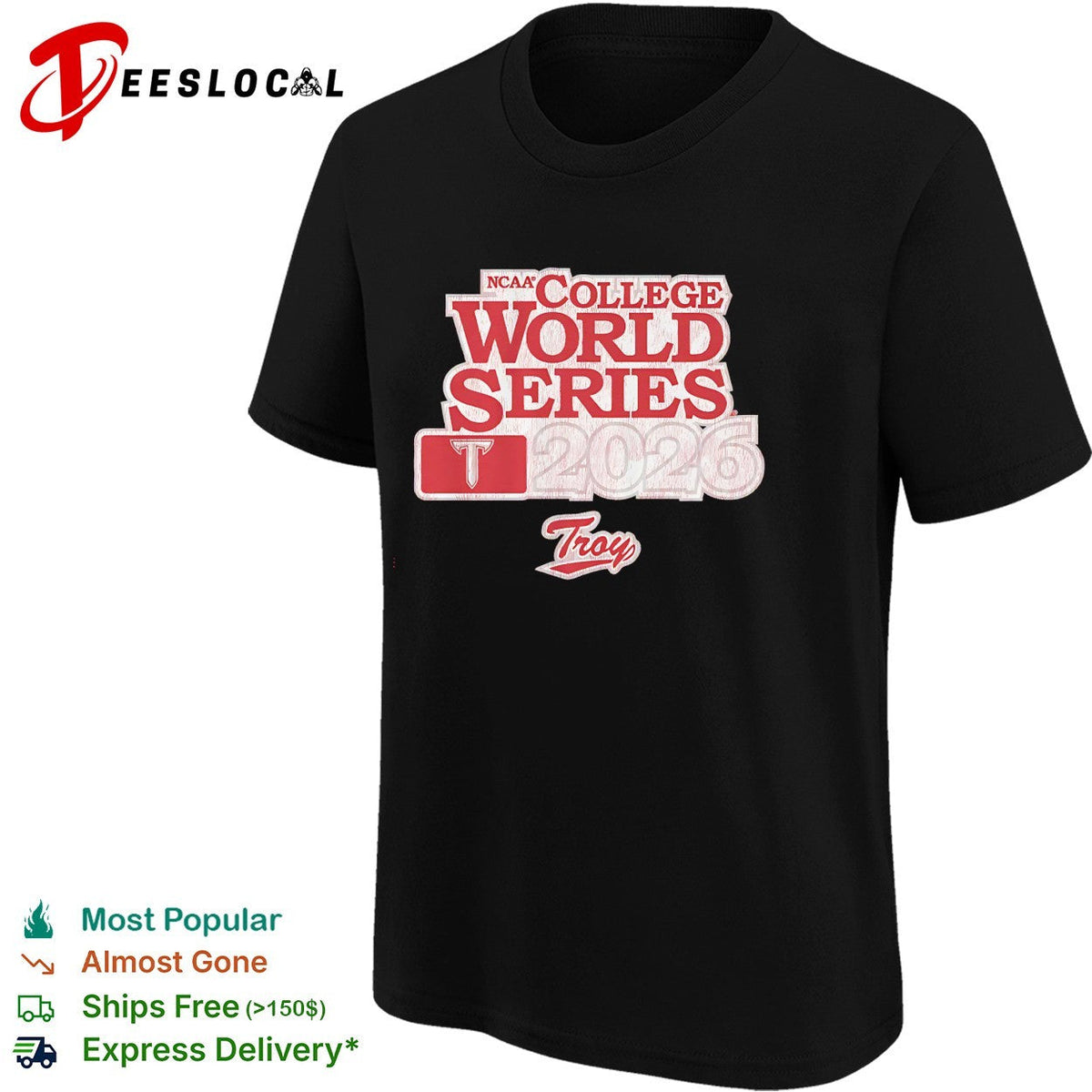 Troy Trojans Baseball 2026 NCAA College World Series shirt Unisex