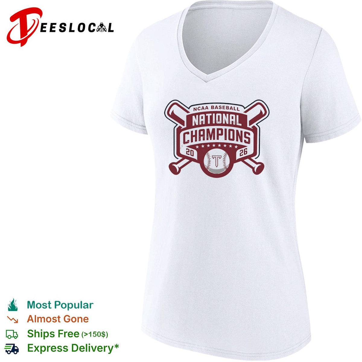 Troy Trojans NCAA Baseball National Champions 2026 Shirt Unisex