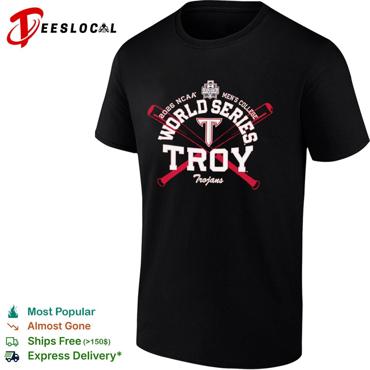 Troy Trojans NCAA Men’s College World Series 2026 shirt Unisex