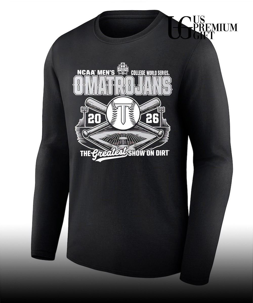 Troy Trojans NCAA Men’s College World Series Omatrojans 2026 the Greatest Show on Dirt shirt