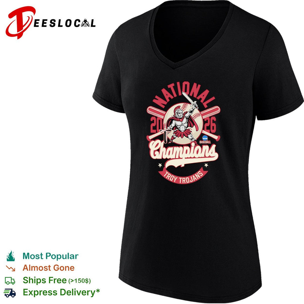 Troy Trojans National Champions 2026 NCAA Baseball Logo shirt Unisex