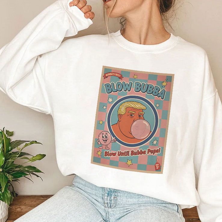 Trump Blow Bubba Retro Bubble Gum Cartoon T Shirt Unisex