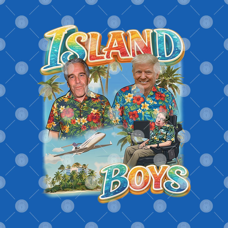 Trump Epstein Hawking Island Boys T Shirt Unisex