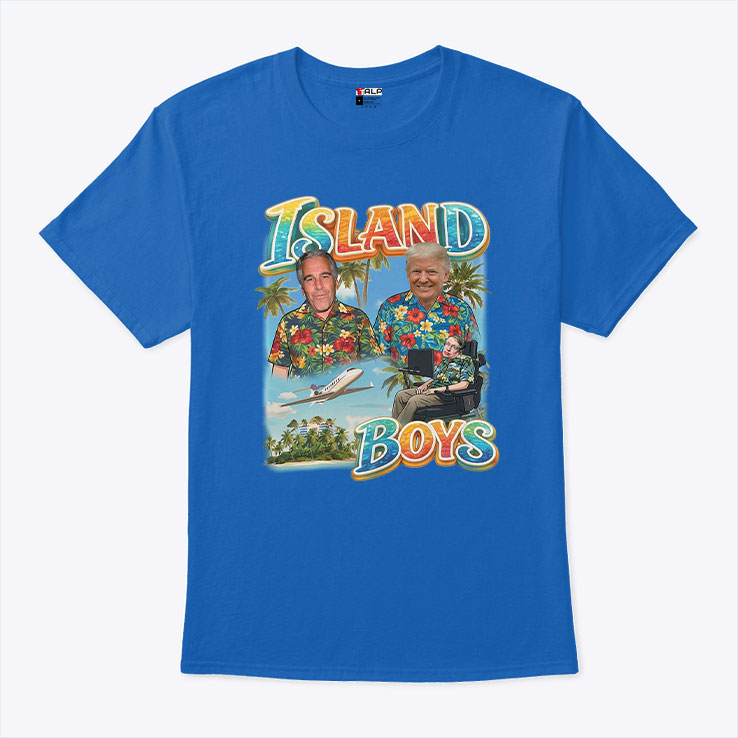 Trump Epstein Hawking Island Boys T Shirt Unisex