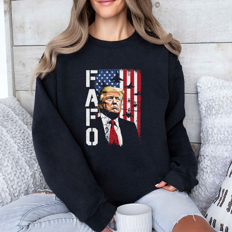 Trump Fafo American Flag T Shirt Unisex