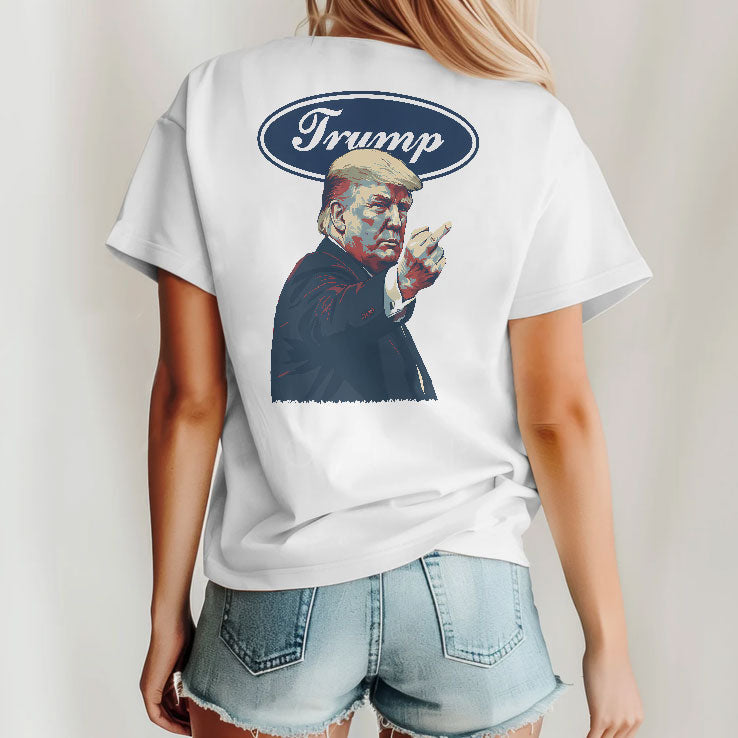 Trump Middle Finger Funny Ford T Shirt Unisex