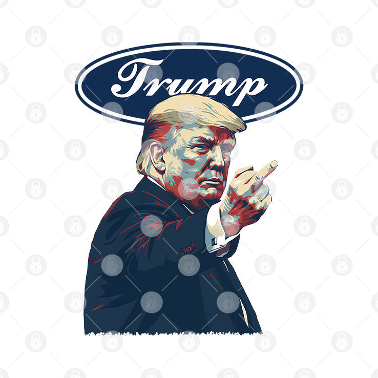 Trump Middle Finger Funny Ford T Shirt Unisex