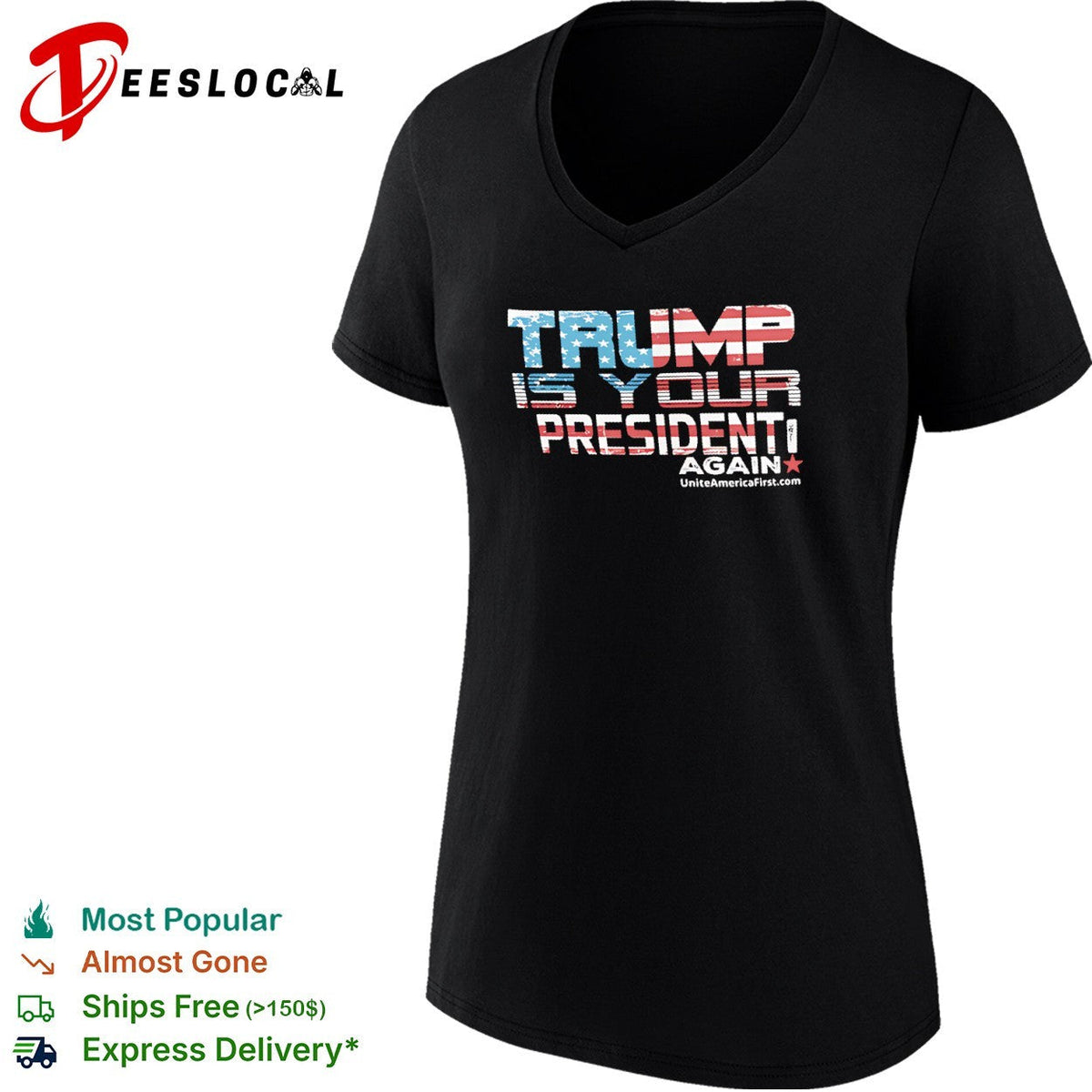 Trump is your president again uniteamericafirst shirt Unisex