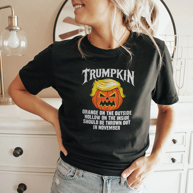 Trumpkin Orange On The Outside Hollow On The Inside Should Be Thrown Out In November Shirt
