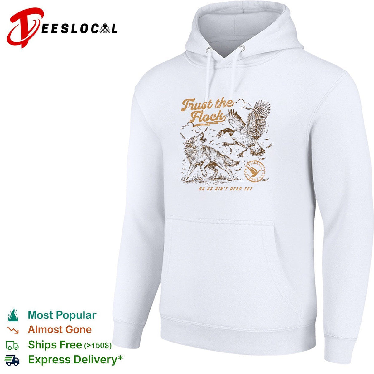Trust the flock hawk and wolf shirt Unisex