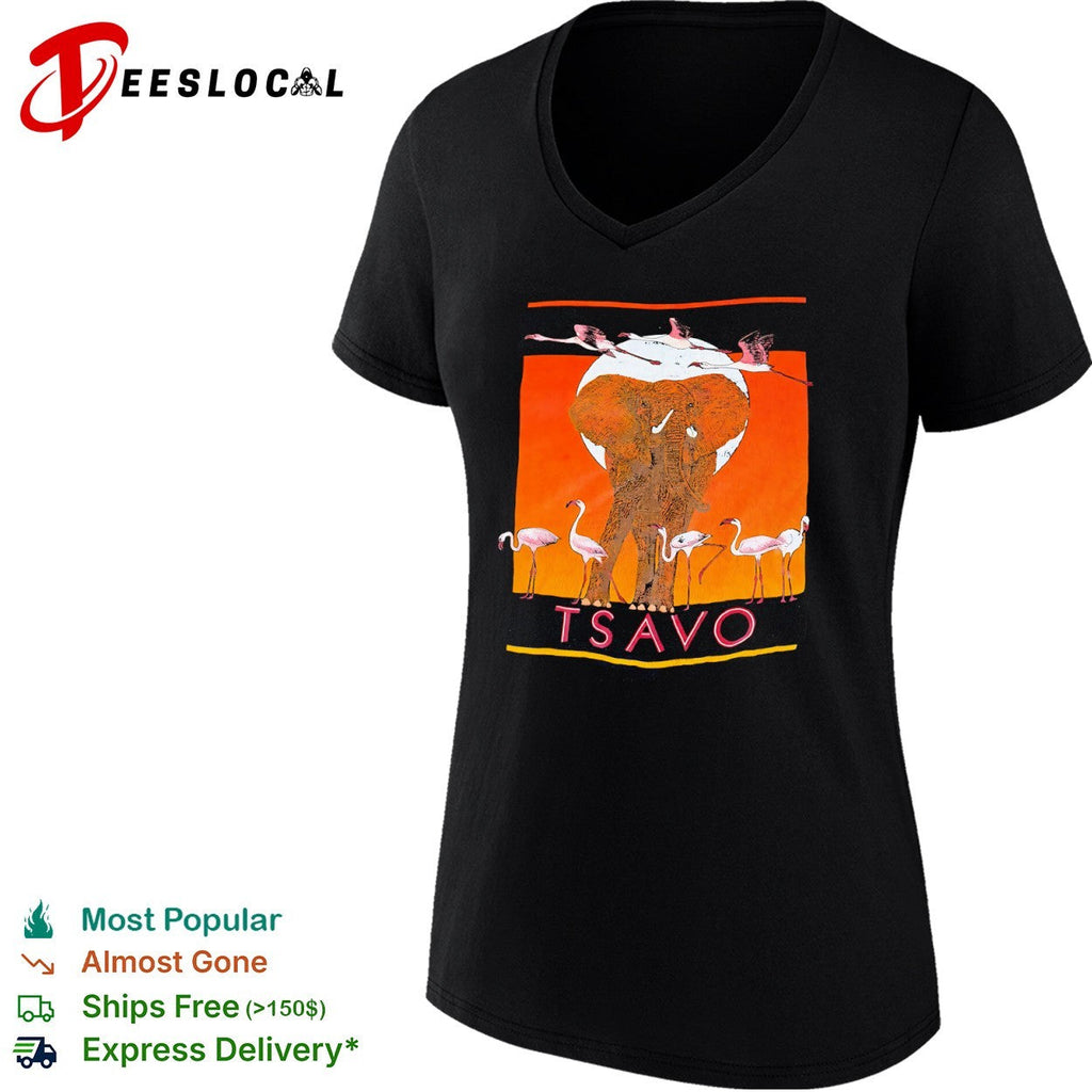Tsavo Elephant and Flamingo 1982 shirt Unisex