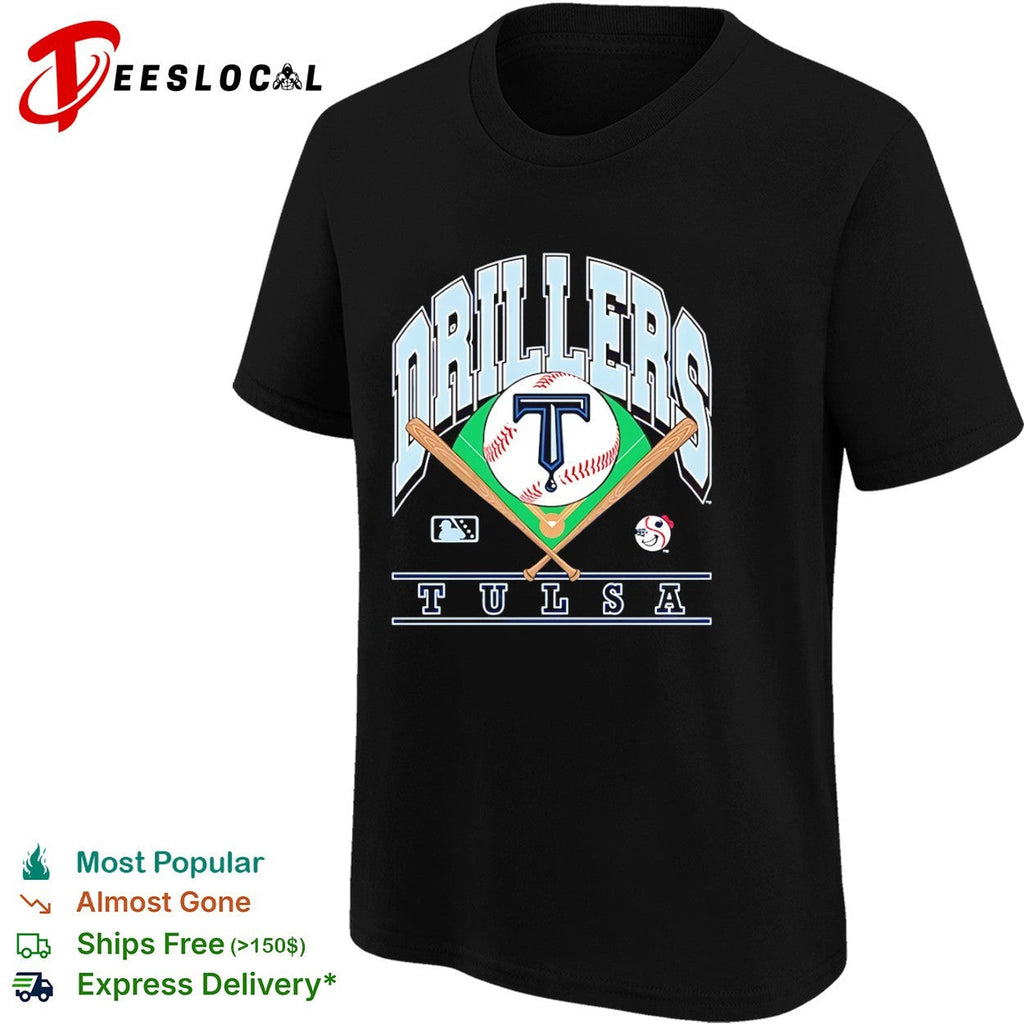 Tulsa Drillers Baseball Logo and Oil Rig shirt Unisex