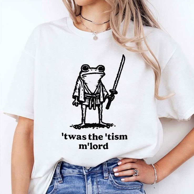 T’was The ‘Tism M’Lord Funny Medieval Knight Frog Unisex