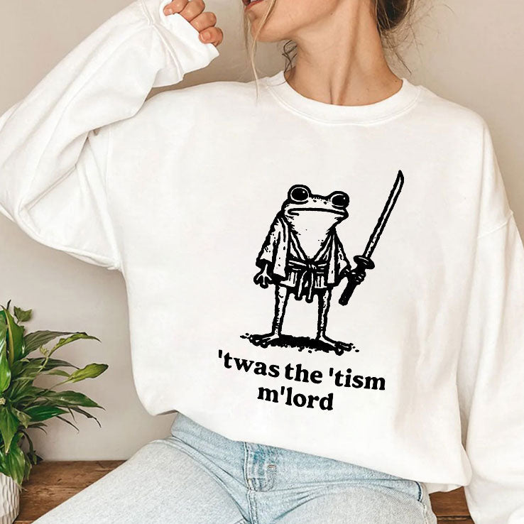 T’was The ‘Tism M’Lord Funny Medieval Knight Frog Unisex
