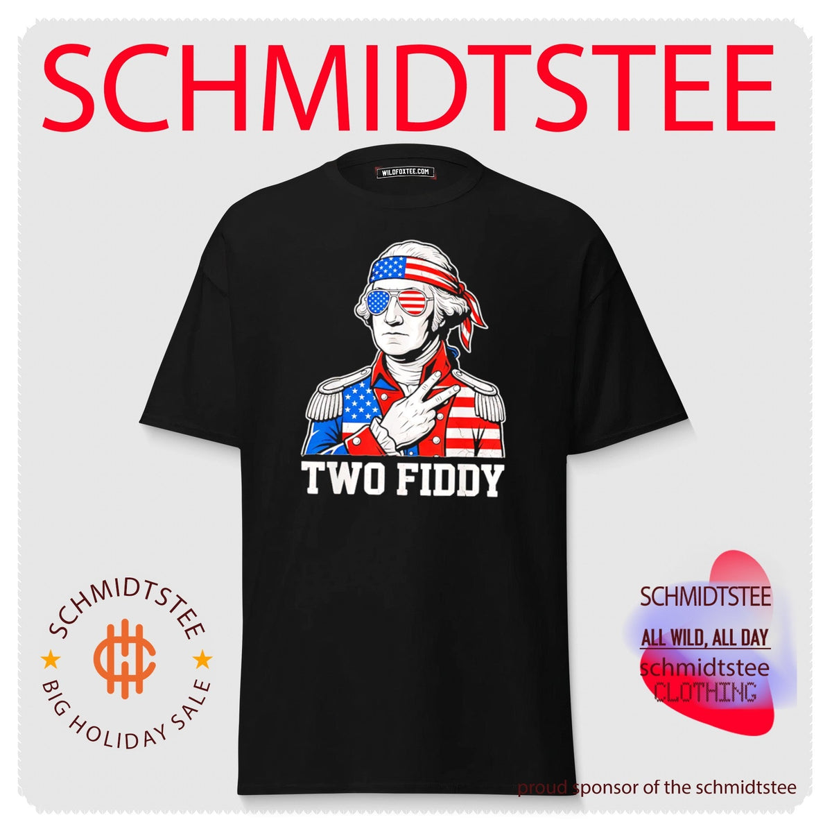 Two Fiddy George Washington America 250th Anniversary Shirt Unisex