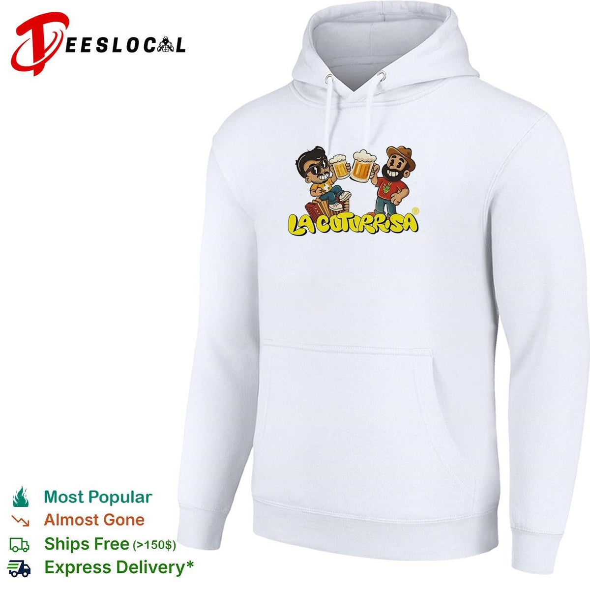 Two cartoon friends toasting beer Mexican comedy duo shirt Unisex