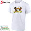 Two cartoon friends toasting beer Mexican comedy duo shirt Unisex