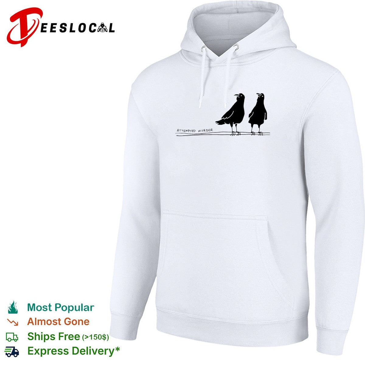 Two crows attempted murder bird pun nature humor shirt Unisex