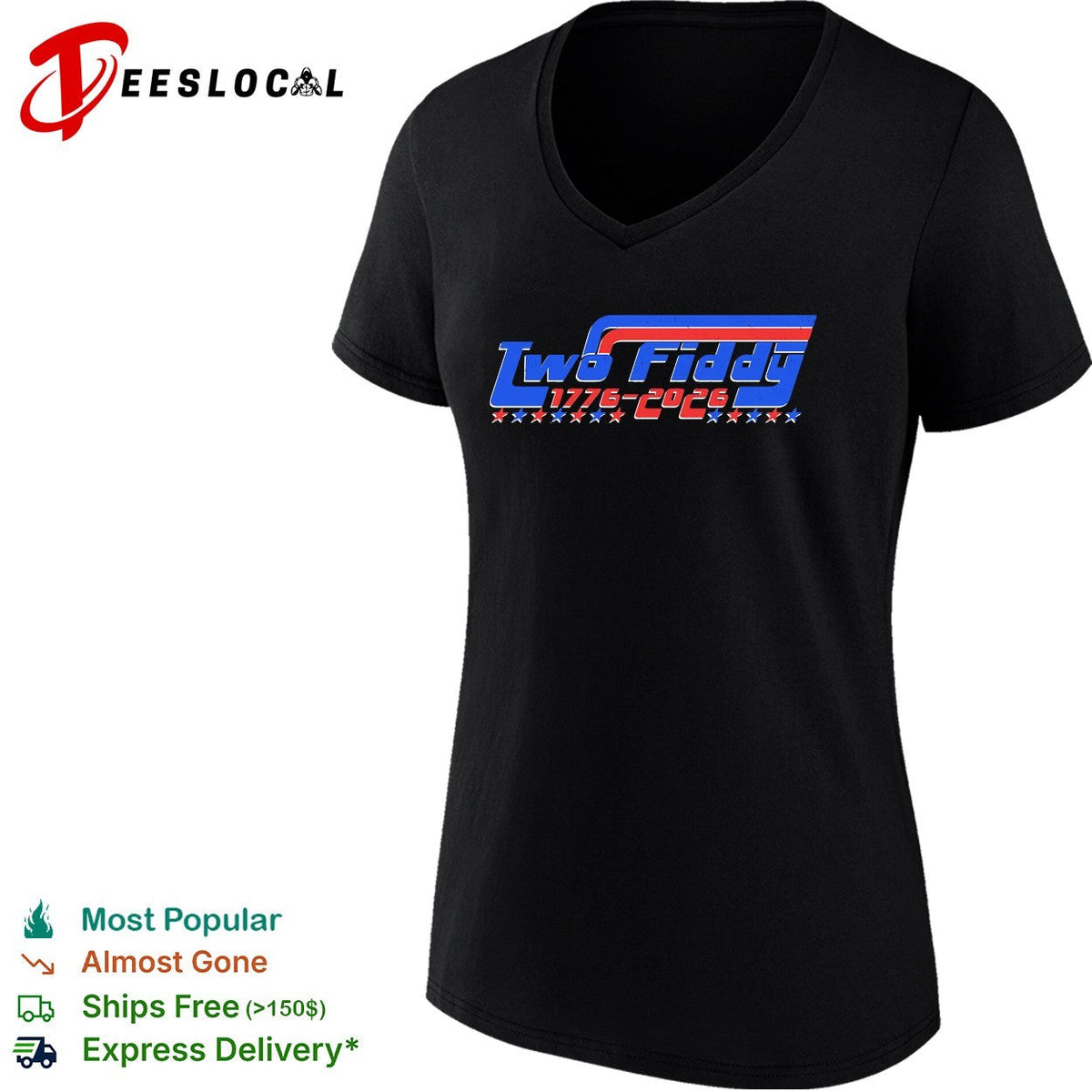 Two fiddy 1776 2026 shirt Unisex