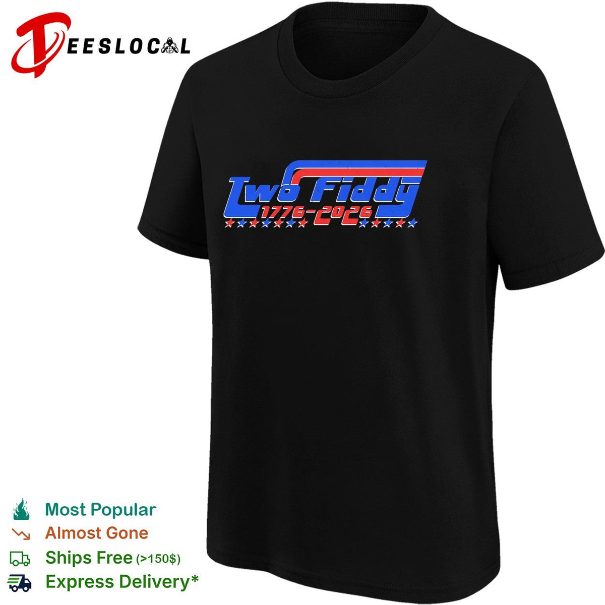 Two fiddy 1776 2026 shirt Unisex