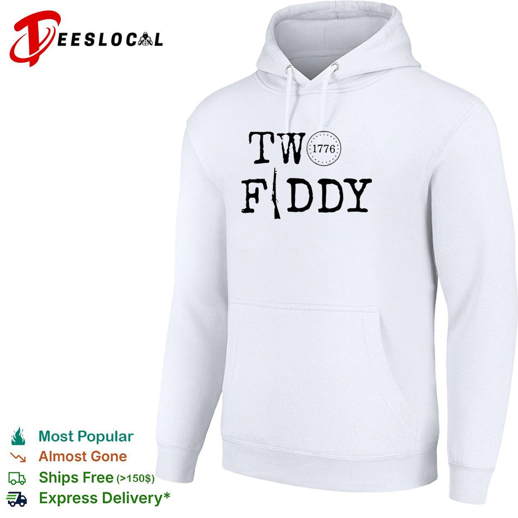 Two fiddy 1776 rifle typography patriotic shirt Unisex