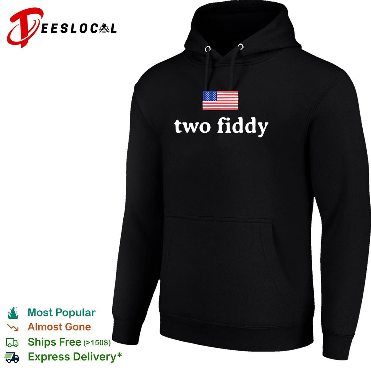 Two fiddy American flag funny patriotic shirt Unisex
