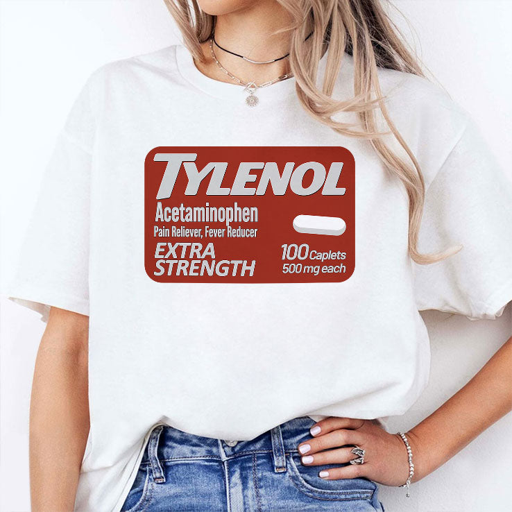 Tylenol Extra Strength Pain Reliever Fever Reducer Does Not Cause Autism T Shirt Unisex