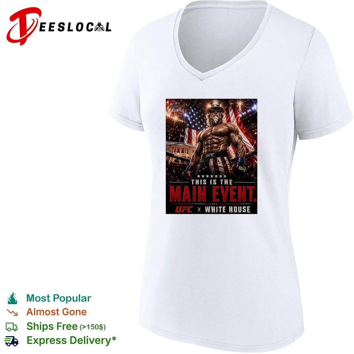 UFC main event soldier mascot White House fighting poster shirt Unisex