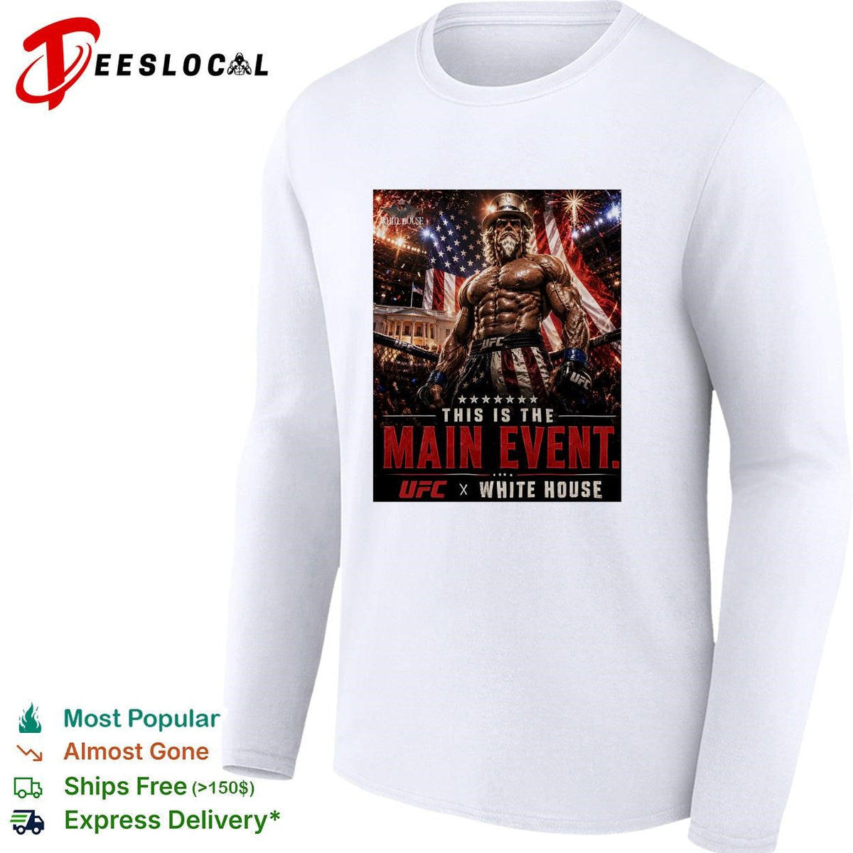 UFC main event soldier mascot White House fighting poster shirt Unisex