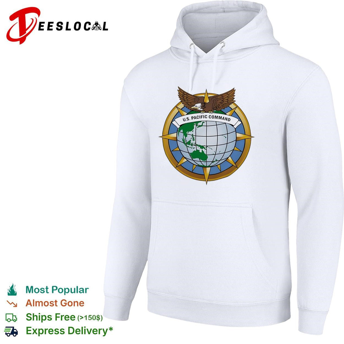 US Pacific Command eagle and globe compass star emblem badge graphic shirt Unisex