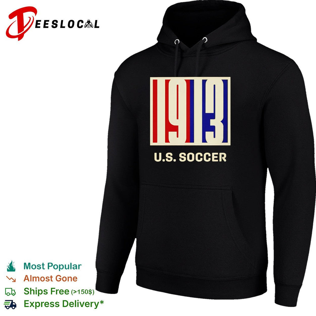 US Soccer 1913 vintage badge design bold lettering graphic shirt Unisex