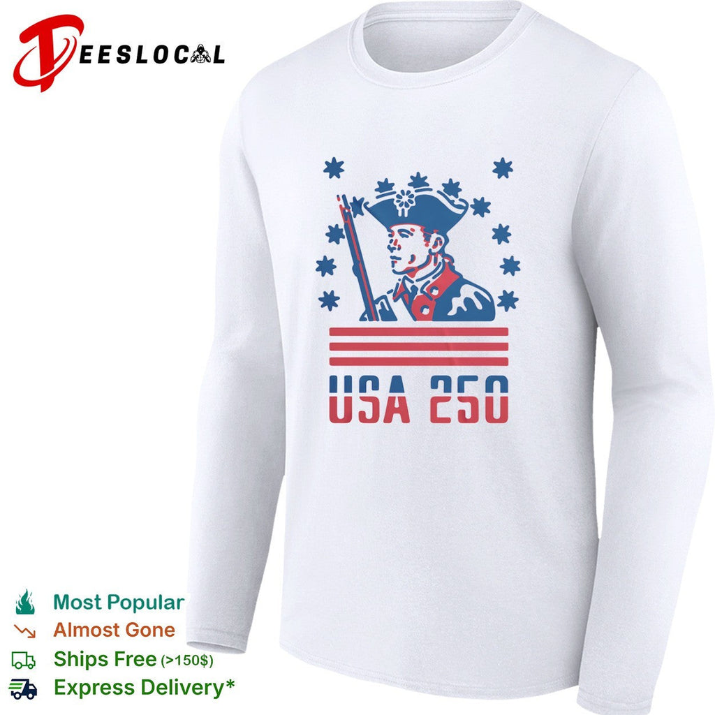 USA 250 Revolutionary War Soldier Continental Army American Independence Day shirt Unisex