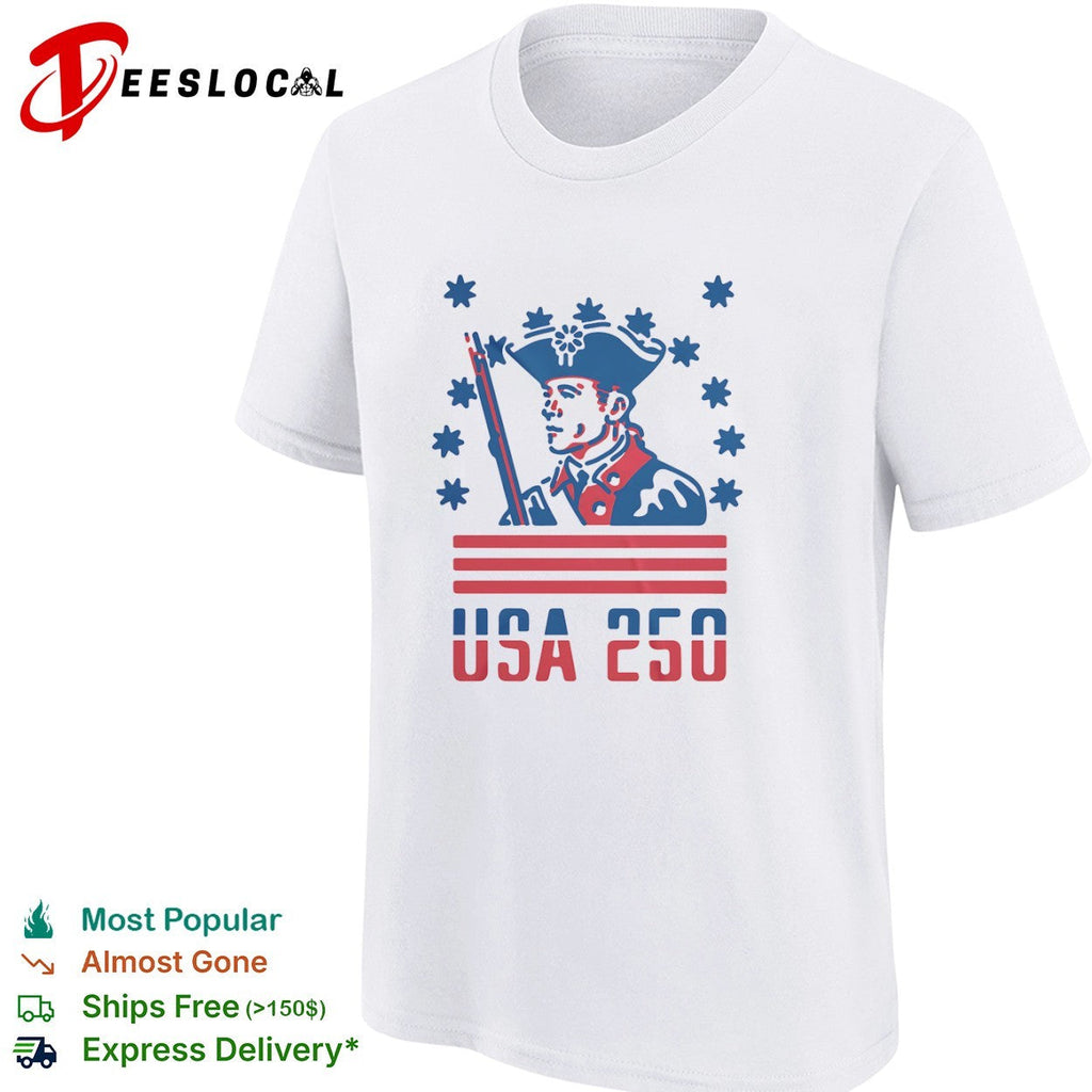 USA 250 Revolutionary War Soldier Continental Army American Independence Day shirt Unisex