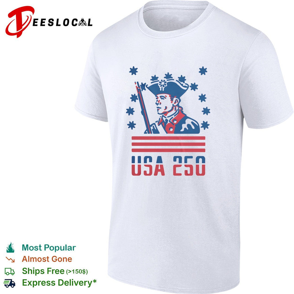 USA 250 Revolutionary War Soldier Continental Army American Independence Day shirt Unisex