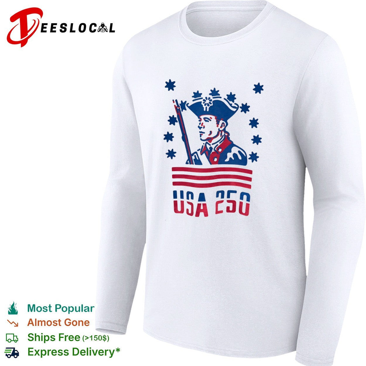 USA 250 Revolutionary War Soldier Patriot American Independence Celebration shirt Unisex