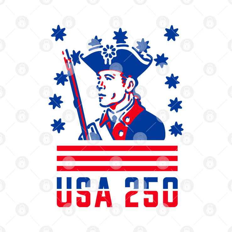 USA 250 Revolutionary War Soldier Patriot T Shirt Unisex