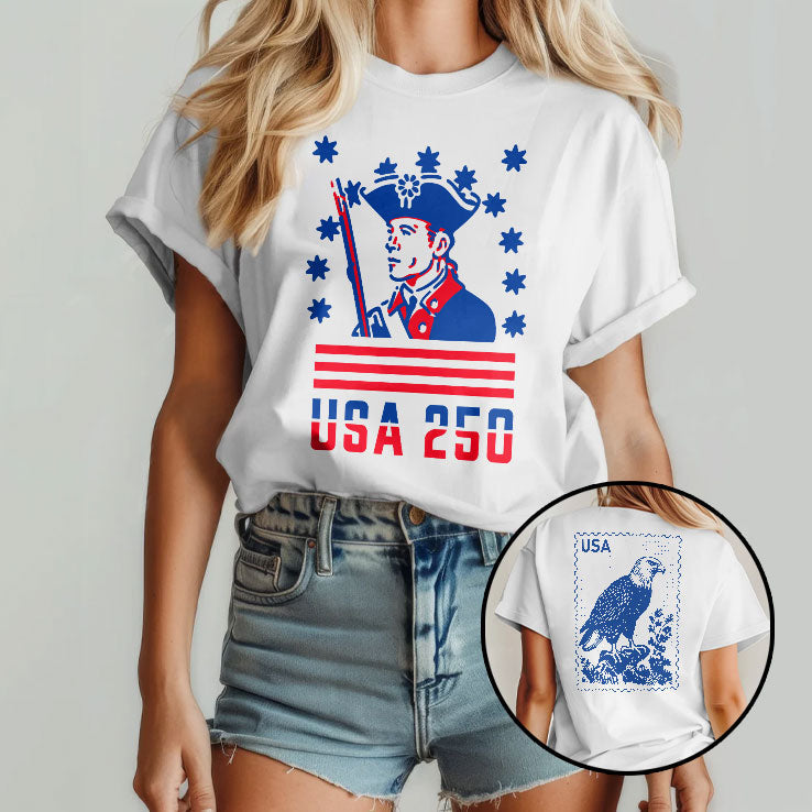 USA 250 Revolutionary War Soldier Patriot T Shirt Unisex