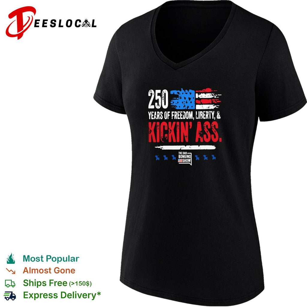 USA 250 years freedom liberty patriotic bold slogan shirt Unisex