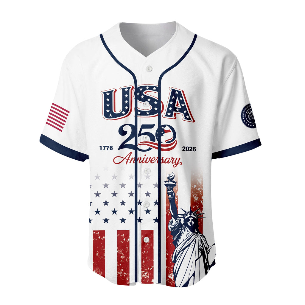 USA 250th Anniversary 1776 2026 Baseball Jersey Unisex