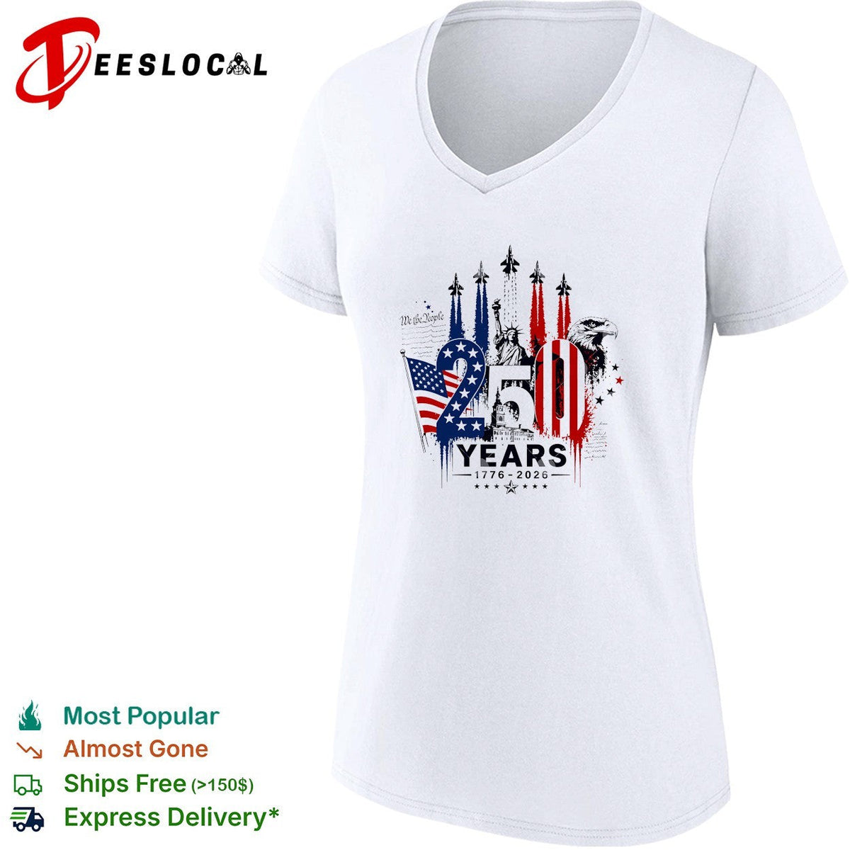 USA 250th anniversary 1776 2026 Statue of Liberty patriotic shirt Unisex