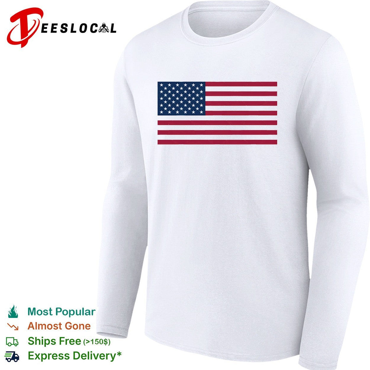 USA American flag stars and stripes classic patriotic shirt Unisex