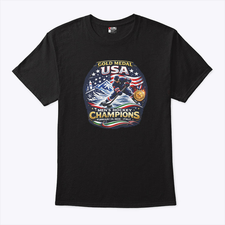 USA Men’s Hockey Gold Medal Champions 2026 Shirt Unisex