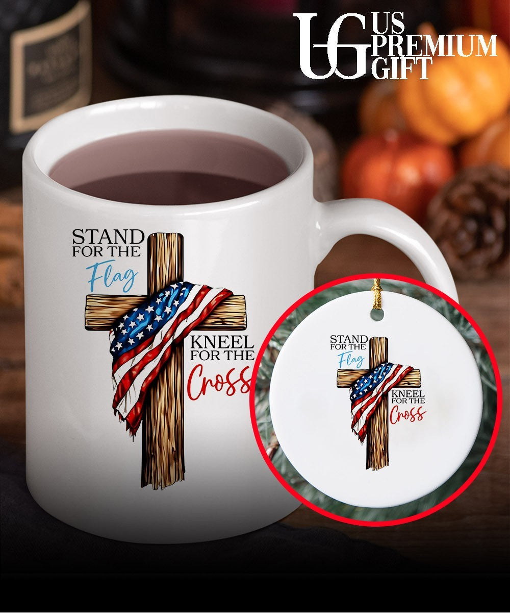 USA Patriotic Christian Stand for the Flag Kneel for the Cross shirt Unisex