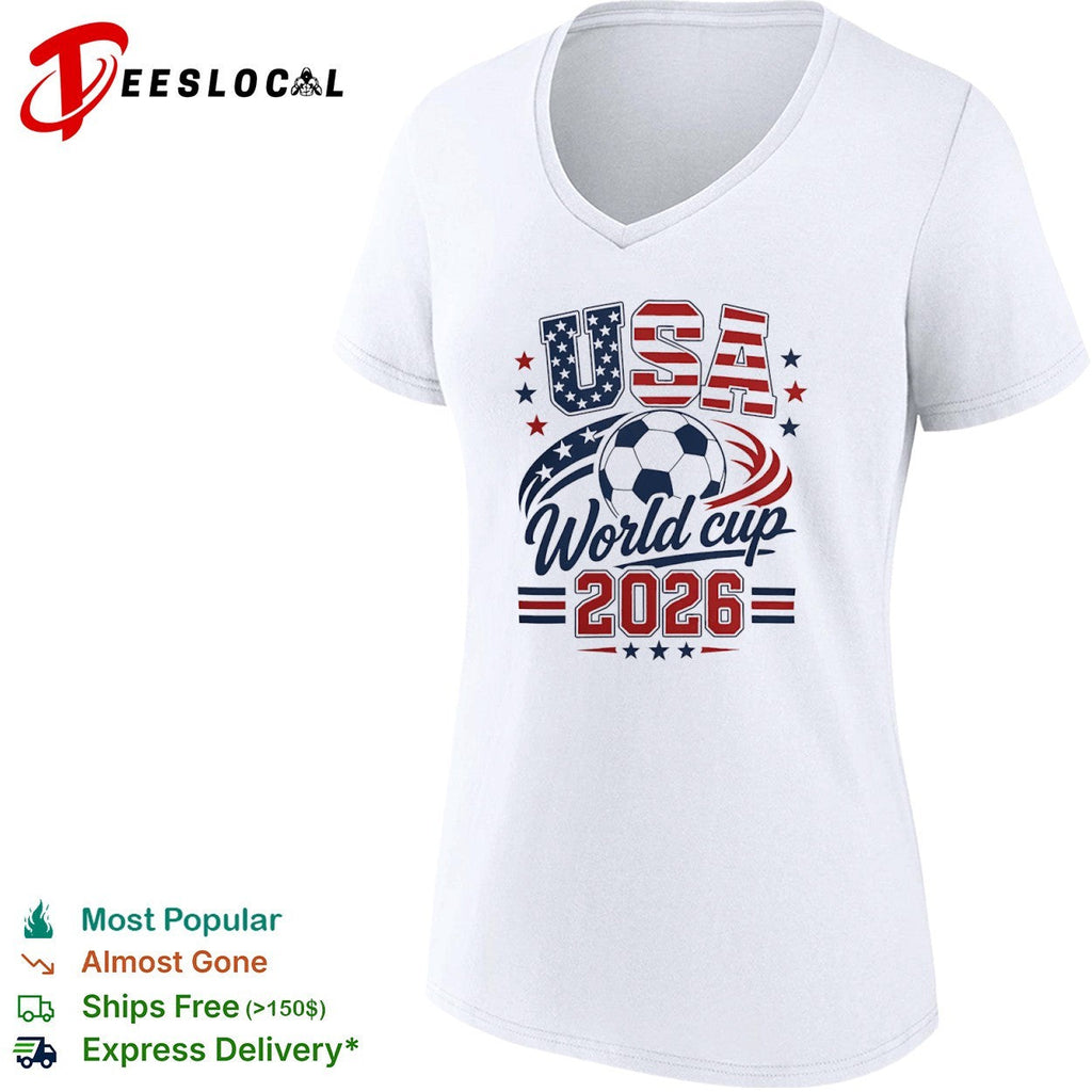 USA World cup 2026 soccer ball and national flag shirt Unisex