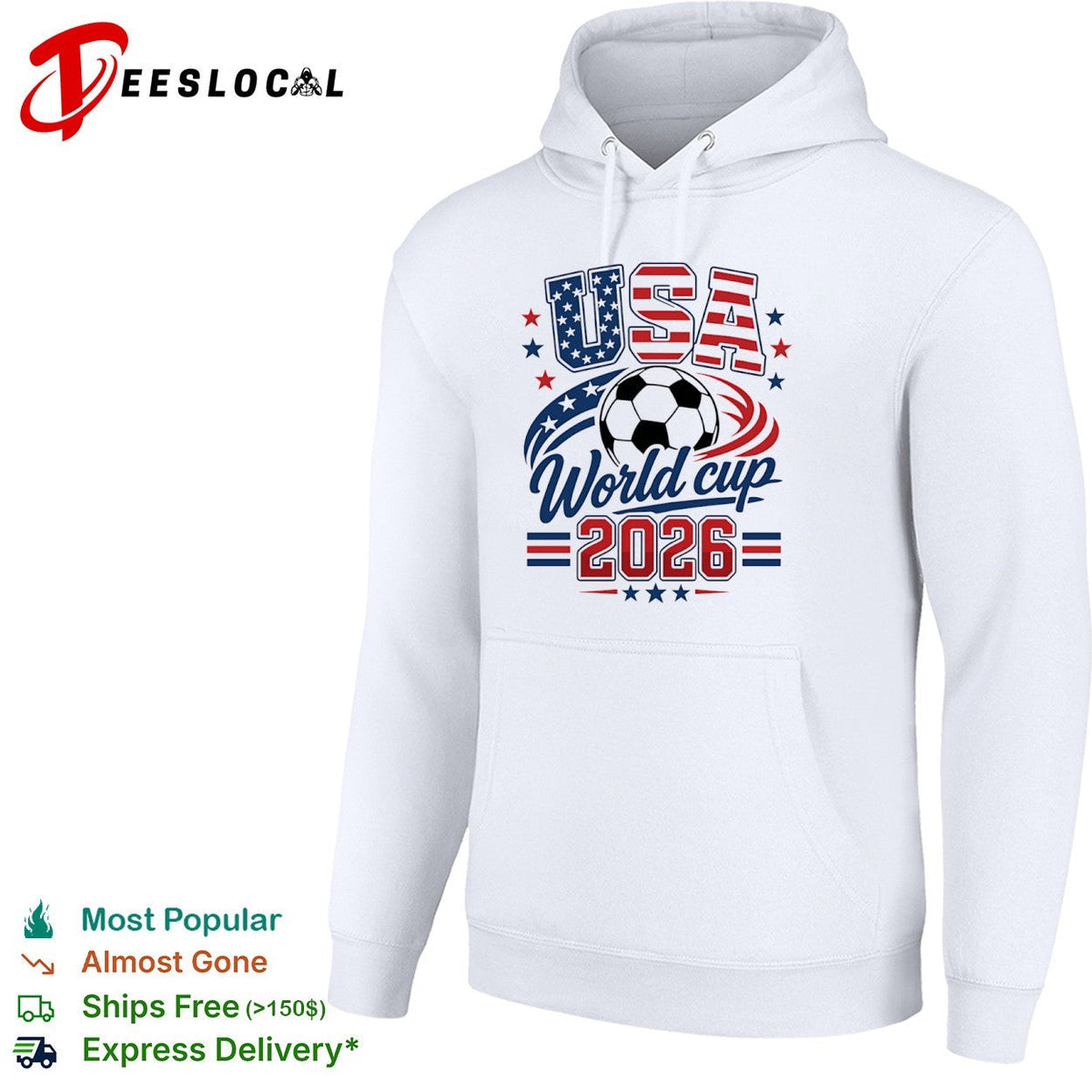 USA World cup 2026 soccer championship patriotic American flag football shirt Unisex