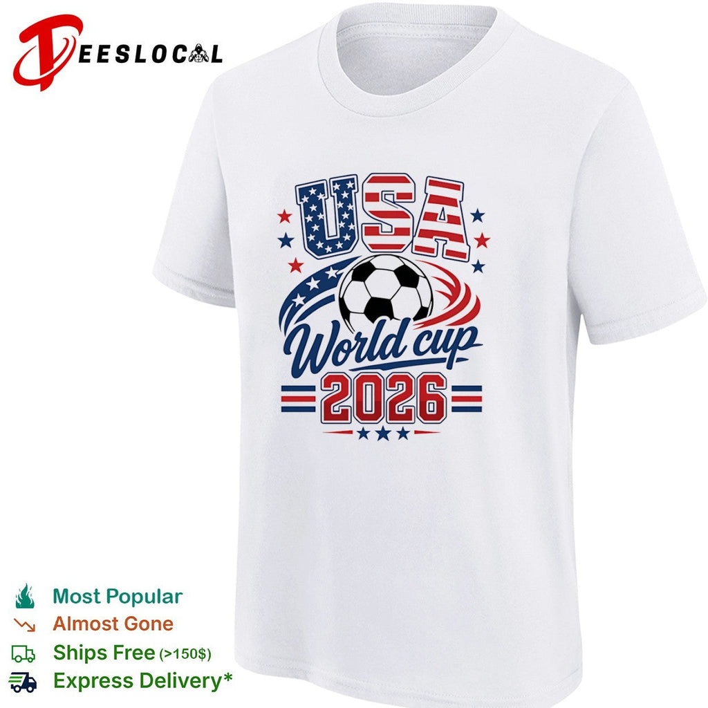 USA World cup 2026 soccer championship patriotic American flag football shirt Unisex