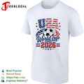 USA World cup 2026 soccer championship patriotic American flag football shirt Unisex