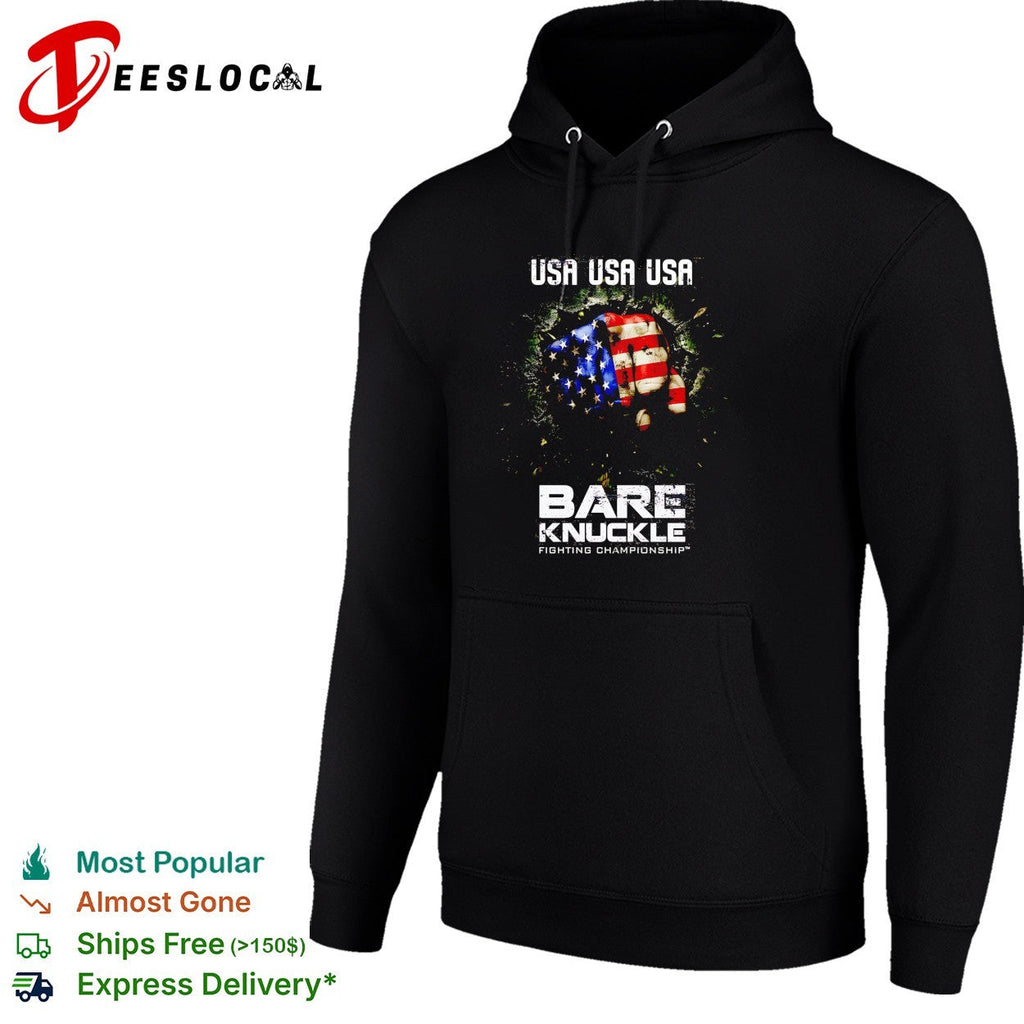 USA fist American flag bare knuckle fighting championship shirt Unisex