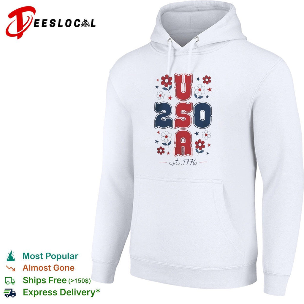 USA floral stars 250 est 1776 shirt Unisex